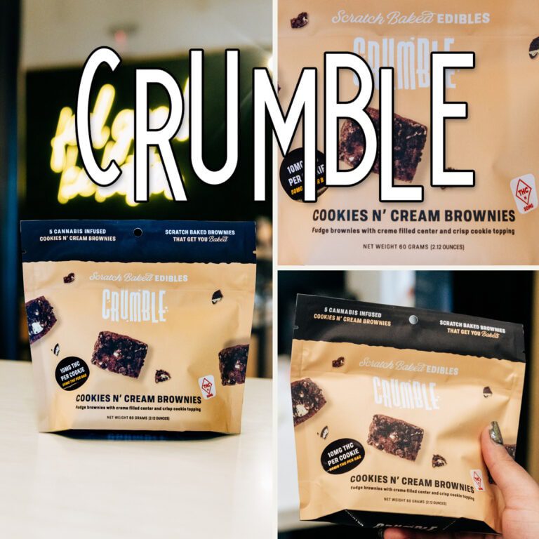 Crumble Cannabis Cookies and Cream Brownies