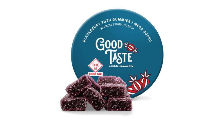 Good Taste Blackberry Yuzu Gummies with tin