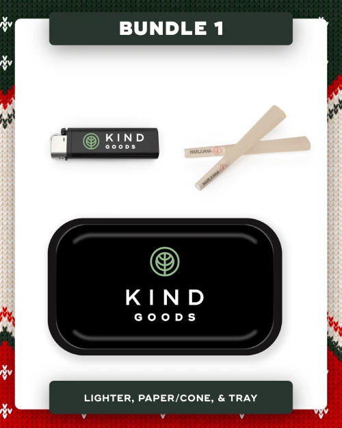 Kind Goods' Gifting Guide Essentials Bundle 1: Lighter, Paper/Cone and Tray