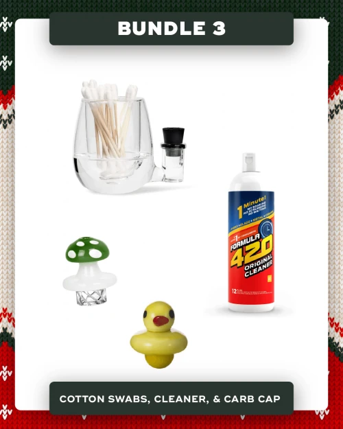 Kind Goods' Gifting Guide Essentials Bundle 3 - Cotton Swabs, Cleaner, & Carb Cap