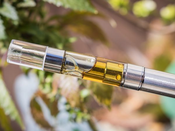 Full gram cartridge with cannabis extracted oil and terpenes. An alternative method of smoking marijuana, medical & recreational.